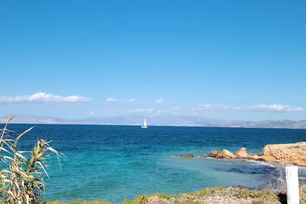 Appartement Avec Vue Aegina Bagian luar foto